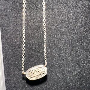 Silver logo Kendra Scott necklace